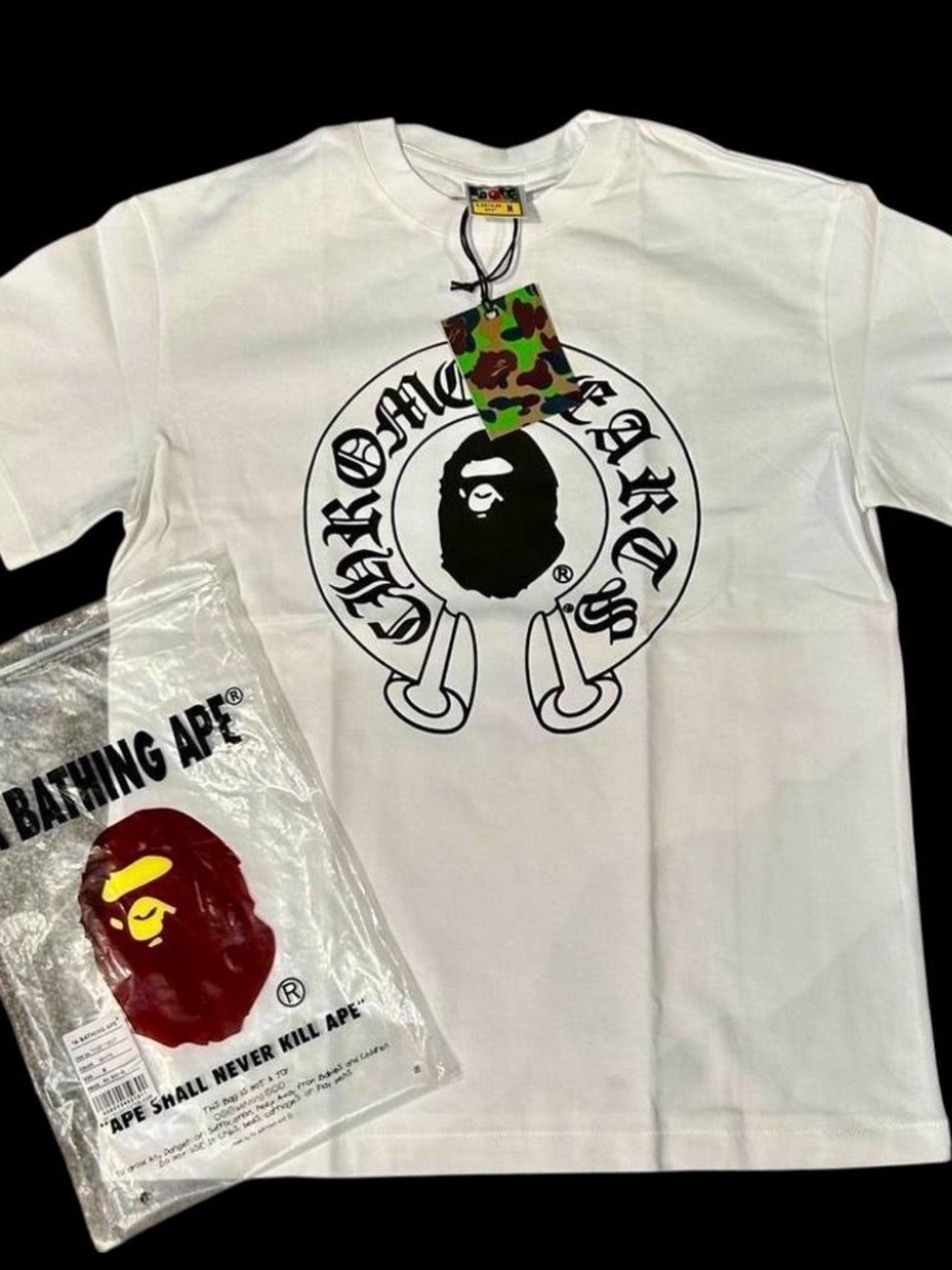Brand New BAPE x Chrome Hearts Men’s T-shirt 'White’